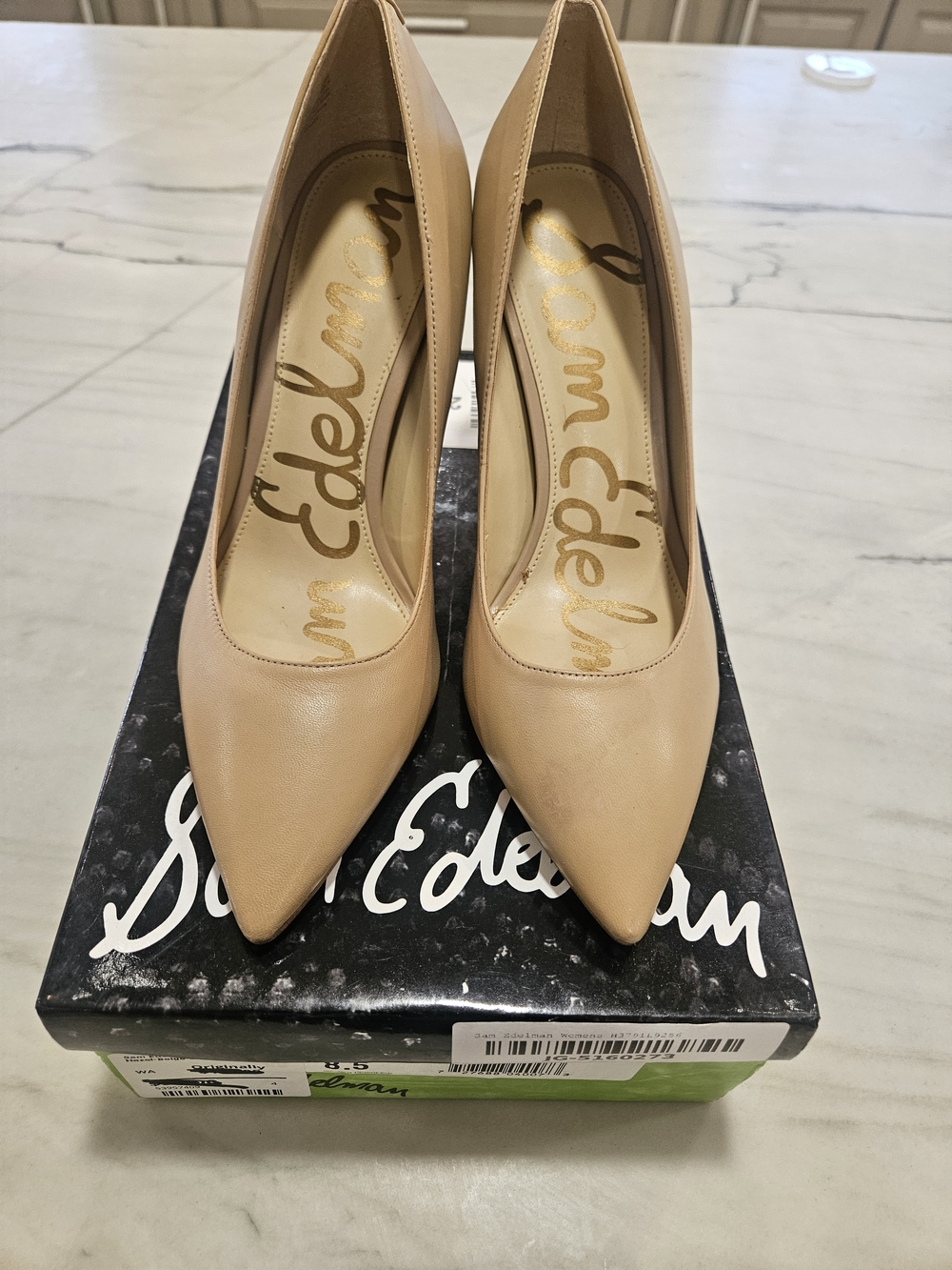 Sam Edelman Hazel Pointed Toe Pump Beige Size 8.5